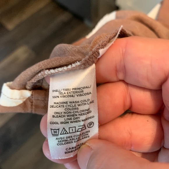 Loft polka dot swing dress in desert taupe. Worn 2x - Picture 7 of 7